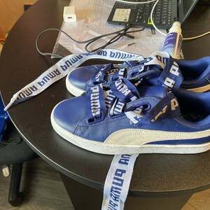 Puma Basket Heart DE Sneakers Women's 6 Blue Lace Up Running Shoes 36408202